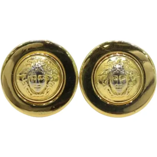 Pre-owned Metal earrings , female, Sizes: ONE SIZE - Versace Pre-owned - Modalova