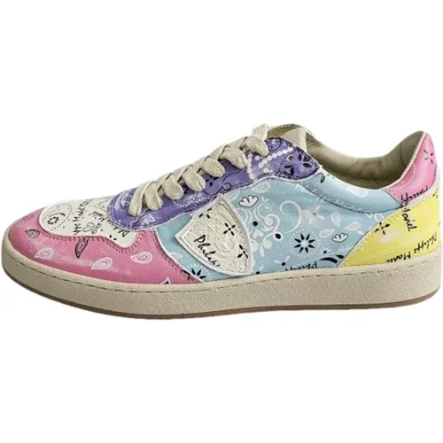 Paisley Low Blumen Sneaker , Damen, Größe: 36 EU - Philippe Model - Modalova