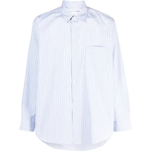 Striped Cotton Shirt , male, Sizes: M - Comme des Garçons - Modalova
