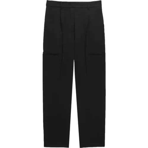 Schwarze Hose , Damen, Größe: 2XS - MSGM - Modalova