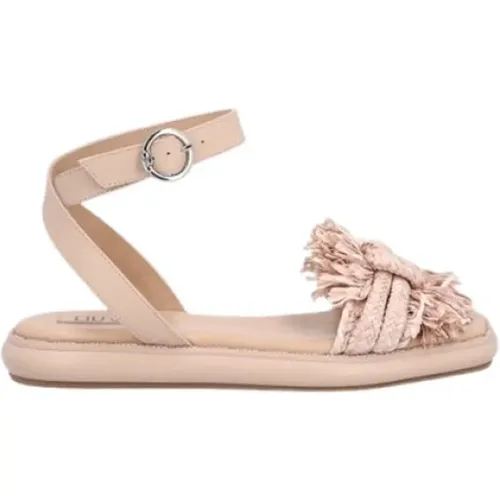 Torchon Flat Raffia Sandals , female, Sizes: 4 UK - Liu Jo - Modalova