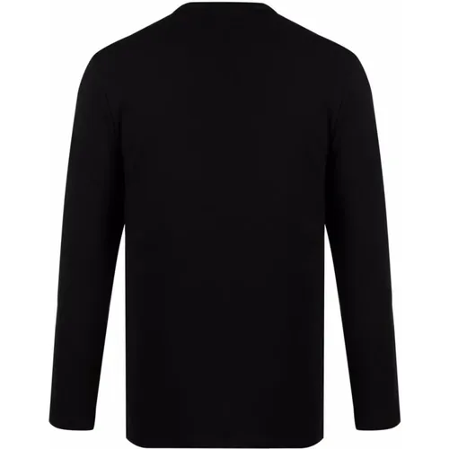 Schwarzes Henley Baumwoll Stretch Jersey , Herren, Größe: XL - Tom Ford - Modalova