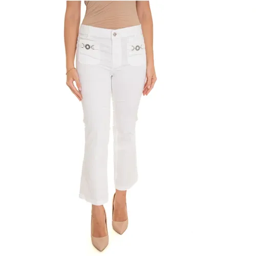 Stretchhose mit Trompetenboden und Applikation,Slim Fit Microflair Jeans - Liu Jo - Modalova