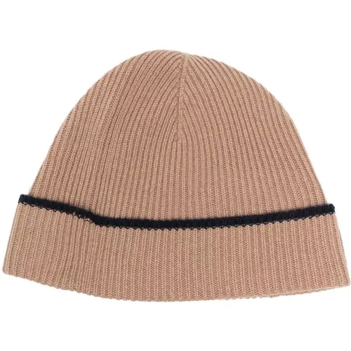 Ribbed cashmere beanie , male, Sizes: ONE SIZE - Eleventy - Modalova