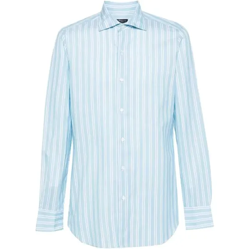 Striped Cotton Shirt Classic Style , male, Sizes: XL, S, L, M - Finamore - Modalova