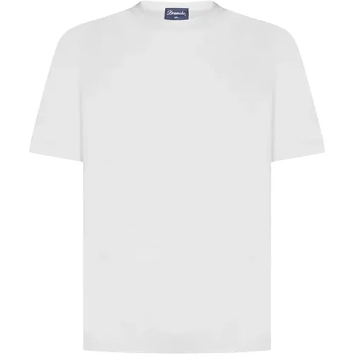 Halbarm Strick T-Shirt , Herren, Größe: XL - Drumohr - Modalova