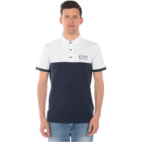 Klassisches Polo Shirt , Herren, Größe: XL - Emporio Armani EA7 - Modalova