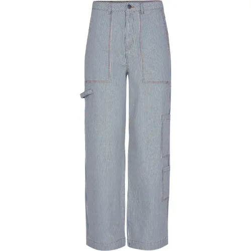 Cargo Jeans mit gestreiftem Print , Damen, Größe: L - Co'Couture - Modalova