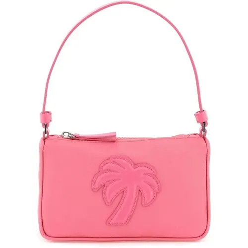 Handbag with Leather Handle , female, Sizes: ONE SIZE - Palm Angels - Modalova