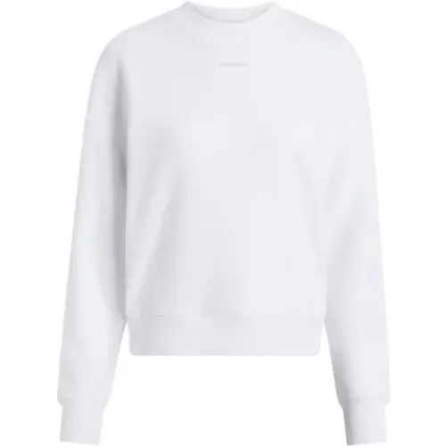 Nano Logo Relaxter Sweatshirt , Damen, Größe: M - Calvin Klein - Modalova