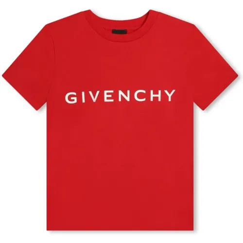 Rotes Logo-Print Crew Neck T-Shirt - Givenchy - Modalova