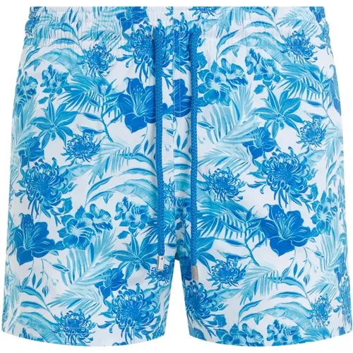 Blue Tahiti Flower Swim Shorts , male, Sizes: S - Vilebrequin - Modalova