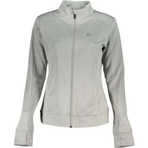 Polyester Sweater with Zip and Logo , female, Sizes: XS, XL, S, L, M - Fila - Modalova