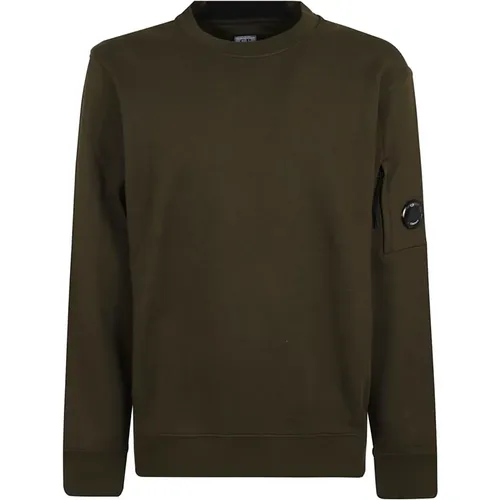 Grüner Rundhals-Sweatshirt Aw24 , Herren, Größe: 2XL - C.P. Company - Modalova