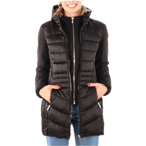 Damen Steppjacke mit Glatten Einsätzen,Glatter Einsatz Damen Steppjacke - YES ZEE - Modalova