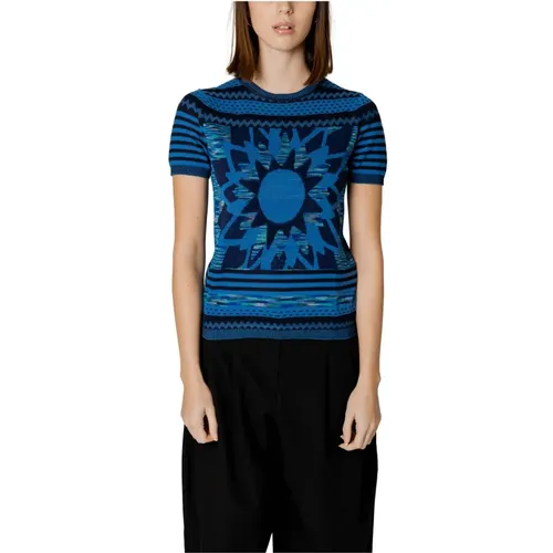 Women's Blue Sun Sweater , female, Sizes: XL, 2XL, M, L, XS, S - Desigual - Modalova
