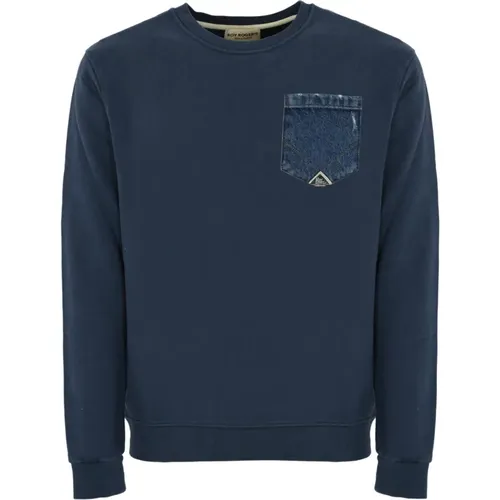 Denim Herz-Taschen-Sweatshirt , Herren, Größe: L - Roy Roger's - Modalova