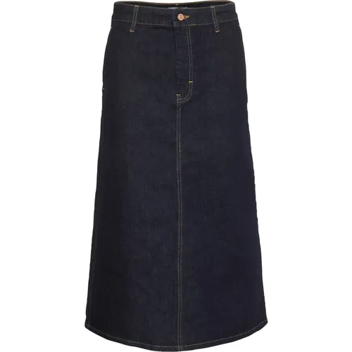 Dark Denim A-line Skirt , female, Sizes: 3XL, L, XL, 2XL, S - Part Two - Modalova