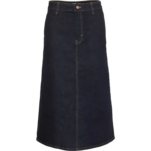 Dark Denim A-line Skirt , female, Sizes: L - Part Two - Modalova