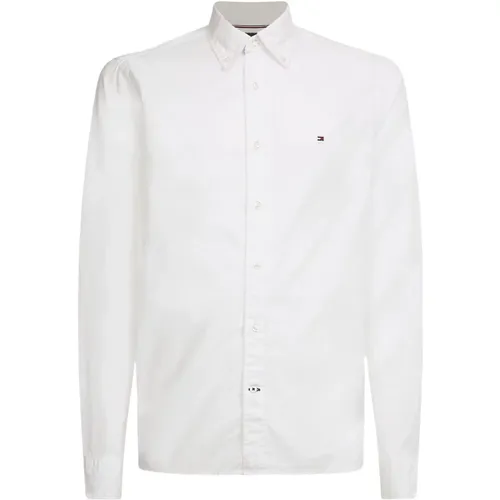 Classic Poplin Cotton Mens Shirt , male, Sizes: L, M, XL, S - Tommy Hilfiger - Modalova