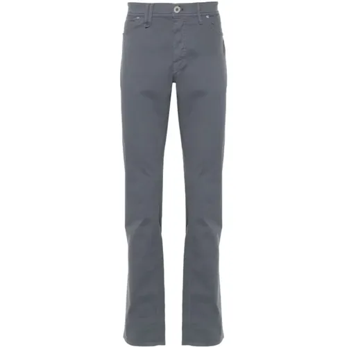 Slate Grey Straight-Leg Trousers , male, Sizes: W36 - Brioni - Modalova