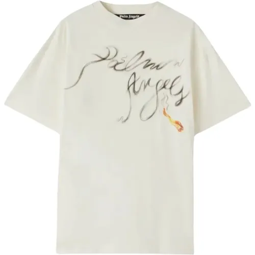 Foggy T-Shirt , male, Sizes: L, M, S, XL - Palm Angels - Modalova