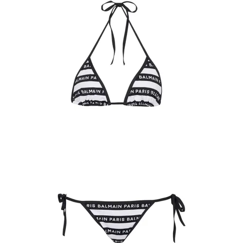 Paris Bikini mit Dreieck , Damen, Größe: S - Balmain - Modalova