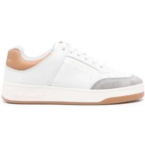 Leather Calf Sneaker , female, Sizes: 7 UK, 4 1/2 UK, 4 UK, 3 UK, 5 1/2 UK, 6 UK, 5 UK - Saint Laurent - Modalova