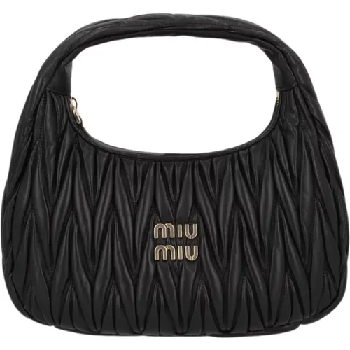 Matelassé Leather Wander Bag , female, Sizes: ONE SIZE - Miu Miu - Modalova