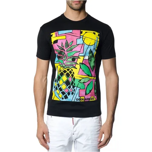 Print T-Shirt , male, Sizes: M, S - Dsquared2 - Modalova