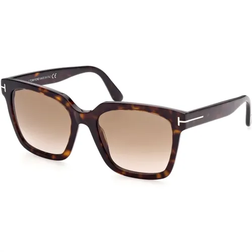 Selby Sonnenbrille Gradient Braun , Damen, Größe: 55 MM - Tom Ford - Modalova