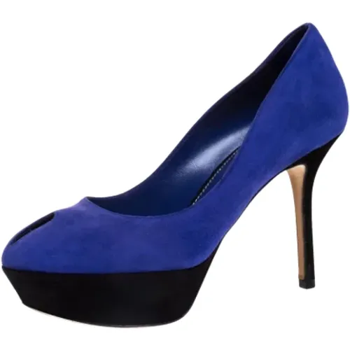 Pre-owned Suede heels , female, Sizes: 3 UK - Sergio Rossi Pre-owned - Modalova