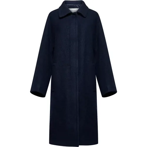 Navy Wool Coat , female, Sizes: S - Dries Van Noten - Modalova