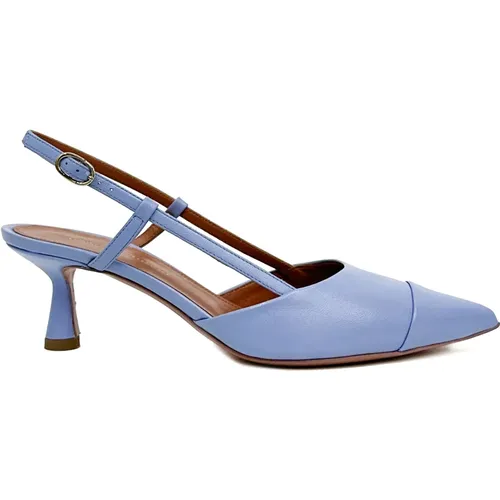 Leather Slingback with Geometric Heel , female, Sizes: 5 UK, 4 1/2 UK, 4 UK, 6 UK - Giuliano Galiano - Modalova