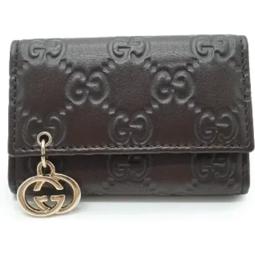 Pre-owned Leather key-holders , female, Sizes: ONE SIZE - Gucci Vintage - Modalova