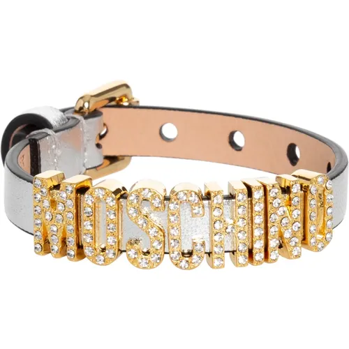 Plain Logo Bracelet with Buckle Closure , female, Sizes: ONE SIZE - Moschino - Modalova