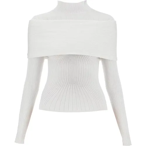 Schulterfreies Skulptur-Top , Damen, Größe: M - Mugler - Modalova