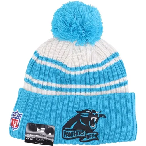 Carolina Panthers Pom Pom Beanie Hat , male, Sizes: ONE SIZE - new era - Modalova