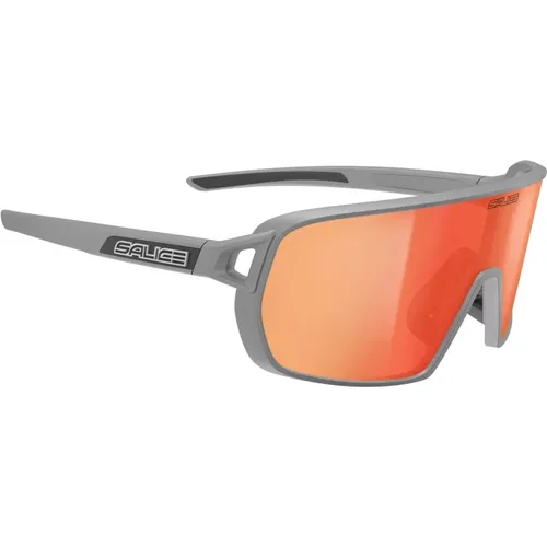 Grau/Rot Sonnenbrille Klar Linse , unisex, Größe: ONE Size - Salice - Modalova