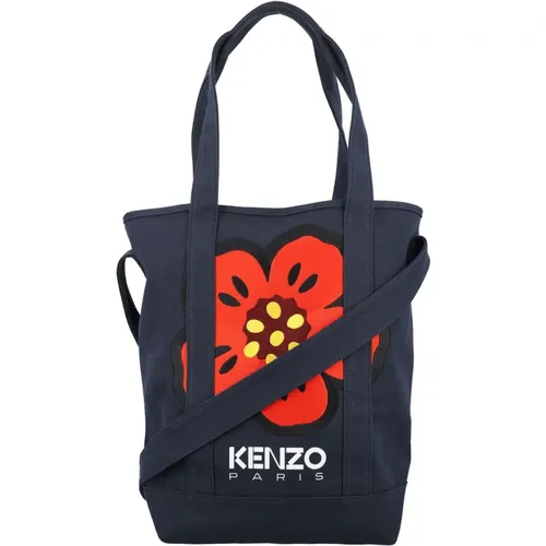 Navy Boke Flower Tote Bag , male, Sizes: ONE SIZE - Kenzo - Modalova