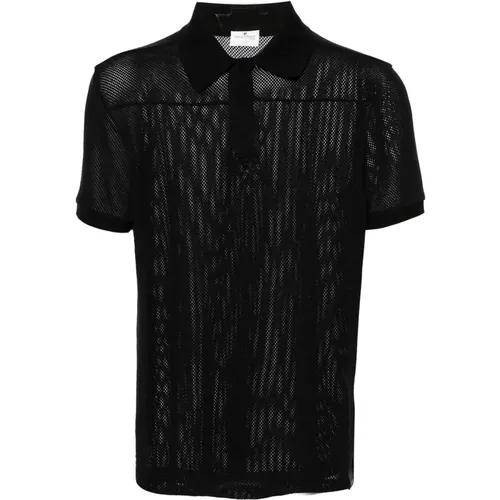 Mesh Design Polo Shirt , male, Sizes: S, L, 2XL, M, XL - Courrèges - Modalova