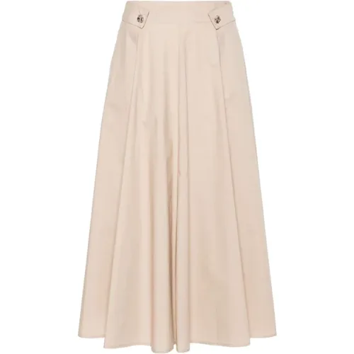 Cotton Midi Skirt , female, Sizes: 2XS, M - Liu Jo - Modalova