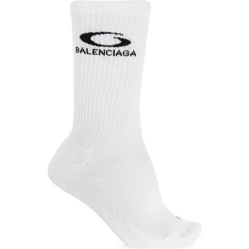 Socken mit gesticktem Logo , Herren, Größe: L - Balenciaga - Modalova