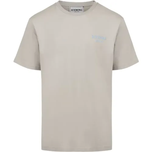 T-Shirt mit gesticktem Logo,T-Shirts,Schwarzes T-Shirt mit gesticktem Logo - Iceberg - Modalova