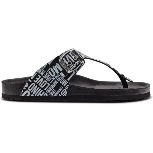 Leder Flip Flops Love Moschino - Love Moschino - Modalova