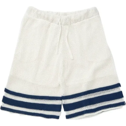 Navy Striped Knit Shorts , male, Sizes: L - Arte Antwerp - Modalova