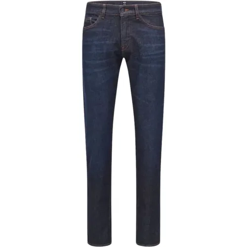 Schmale Passform Dunkelblaue Herren-Jeans - Hugo Boss - Modalova