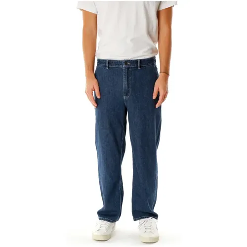 Worker Pants mit lockerem Schnitt , Herren, Größe: L - American vintage - Modalova