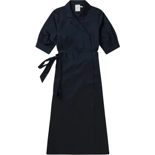 Classic Wrap Dress in Navy , female, Sizes: M, XL, 2XS, S, 2XL, XS, L - Munthe - Modalova