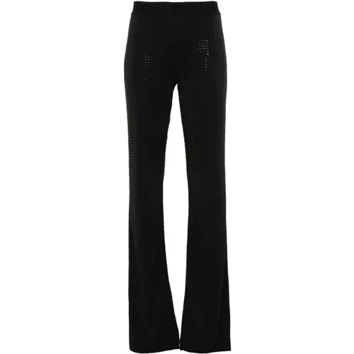 Tape Crystal ALL Over Trousers , female, Sizes: 2XS, XS, S - Versace Jeans Couture - Modalova